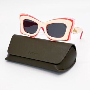 NEW LW40140U 59A, LOEWE WHITE PINK WOMEN SUNGLASSES LOEWE